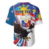 Personalized Filipino-American Baseball Jersey The Eight-Rayed Sun with Bald Eagle