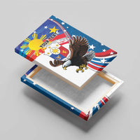 Personalized Filipino-American Canvas Wall Art The Eight-Rayed Sun with Bald Eagle LT9 - Polynesian Pride