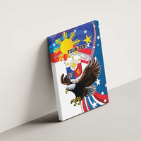 Personalized Filipino-American Canvas Wall Art The Eight-Rayed Sun with Bald Eagle LT9 - Polynesian Pride