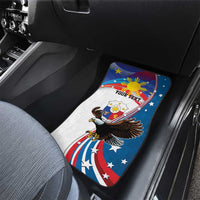 Personalized Filipino-American Car Mats The Eight-Rayed Sun with Bald Eagle LT9 - Polynesian Pride