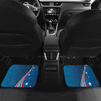 Personalized Filipino-American Car Mats The Eight-Rayed Sun with Bald Eagle LT9 Set 2pcs - Back Blue - Polynesian Pride