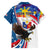 Personalized Filipino-American Family Matching Off Shoulder Short Dress and Hawaiian Shirt The Eight-Rayed Sun with Bald Eagle
