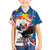 Personalized Filipino-American Family Matching Off Shoulder Short Dress and Hawaiian Shirt The Eight-Rayed Sun with Bald Eagle