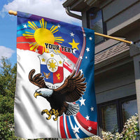 Personalized Filipino-American Garden Flag The Eight-Rayed Sun with Bald Eagle LT9 - Polynesian Pride