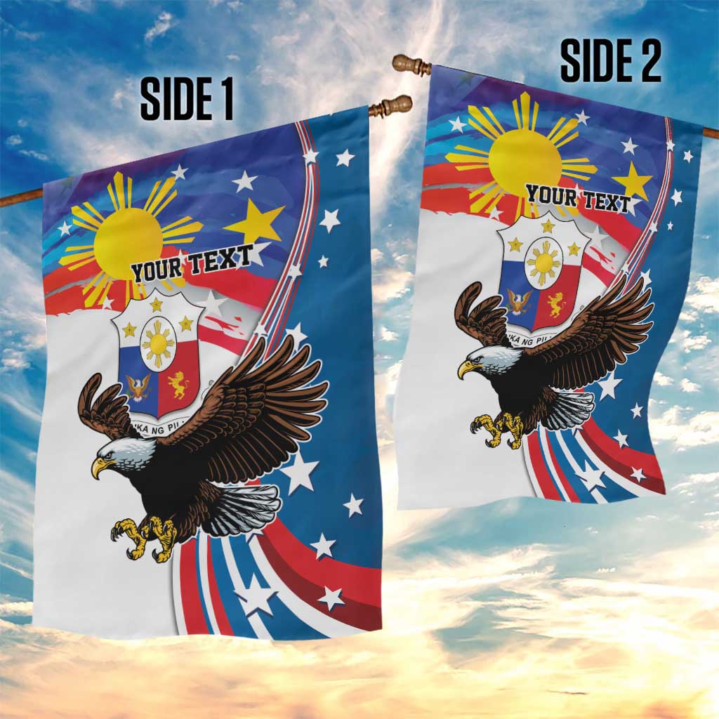 Personalized Filipino-American Garden Flag The Eight-Rayed Sun with Bald Eagle LT9 - Polynesian Pride