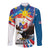 Personalized Filipino-American Long Sleeve Button Shirt The Eight-Rayed Sun with Bald Eagle