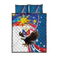 Personalized Filipino-American Quilt Bed Set The Eight-Rayed Sun with Bald Eagle LT9 - Polynesian Pride