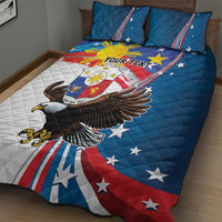 Personalized Filipino-American Quilt Bed Set The Eight-Rayed Sun with Bald Eagle LT9 - Polynesian Pride