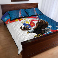 Personalized Filipino-American Quilt Bed Set The Eight-Rayed Sun with Bald Eagle LT9 - Polynesian Pride