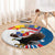 Personalized Filipino-American Round Carpet The Eight-Rayed Sun with Bald Eagle