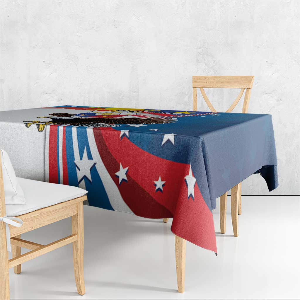 Personalized Filipino-American Tablecloth The Eight-Rayed Sun with Bald Eagle LT9 - Polynesian Pride
