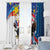 Personalized Filipino-American Window Curtain The Eight-Rayed Sun with Bald Eagle