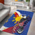 Personalized Filipino-American Area Rug Philippines Coat Of Arms with Bald Eagle