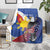 Personalized Filipino-American Blanket Philippines Coat Of Arms with Bald Eagle