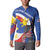 Personalized Filipino-American Button Sweatshirt Philippines Coat Of Arms with Bald Eagle