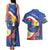 Personalized Filipino-American Couples Matching Tank Maxi Dress and Hawaiian Shirt Philippines Coat Of Arms with Bald Eagle