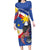 Personalized Filipino-American Family Matching Long Sleeve Bodycon Dress and Hawaiian Shirt Philippines Coat Of Arms with Bald Eagle