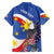 Personalized Filipino-American Family Matching Off The Shoulder Long Sleeve Dress and Hawaiian Shirt Philippines Coat Of Arms with Bald Eagle