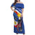 Personalized Filipino-American Family Matching Off Shoulder Maxi Dress and Hawaiian Shirt Philippines Coat Of Arms with Bald Eagle