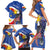 Personalized Filipino-American Family Matching Short Sleeve Bodycon Dress and Hawaiian Shirt Philippines Coat Of Arms with Bald Eagle