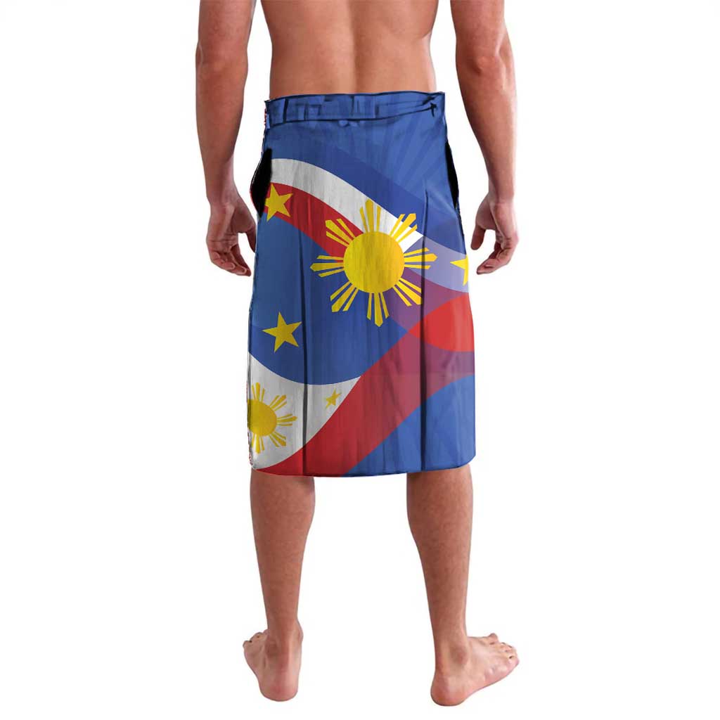 Personalized Filipino-American Lavalava Philippines Coat Of Arms with Bald Eagle