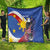 Personalized Filipino-American Quilt Philippines Coat Of Arms with Bald Eagle