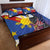 Personalized Filipino-American Quilt Bed Set Philippines Coat Of Arms with Bald Eagle