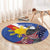 Personalized Filipino-American Round Carpet Philippines Coat Of Arms with Bald Eagle