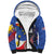 Personalized Filipino-American Sherpa Hoodie Philippines Coat Of Arms with Bald Eagle