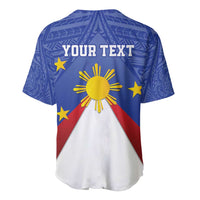 Personalized Pilipinas Eight-Rayed Sun Baseball Jersey Philippines Map With Polynesian Style