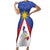 Personalized Pilipinas Eight-Rayed Sun Family Matching Short Sleeve Bodycon Dress and Hawaiian Shirt Philippines Map With Polynesian Style