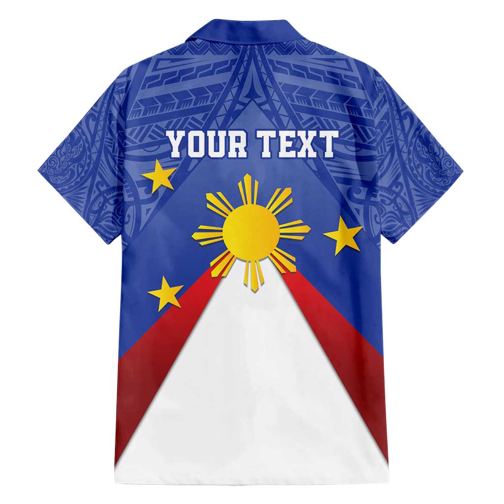 Personalized Pilipinas Eight-Rayed Sun Hawaiian Shirt Philippines Map With Polynesian Style