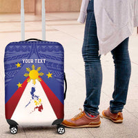 Personalized Pilipinas Eight-Rayed Sun Luggage Cover Philippines Map With Polynesian Style
