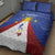 Personalized Pilipinas Eight-Rayed Sun Quilt Bed Set Philippines Map With Polynesian Style