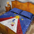 Personalized Pilipinas Eight-Rayed Sun Quilt Bed Set Philippines Map With Polynesian Style