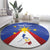 Personalized Pilipinas Eight-Rayed Sun Round Carpet Philippines Map With Polynesian Style