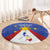 Personalized Pilipinas Eight-Rayed Sun Round Carpet Philippines Map With Polynesian Style