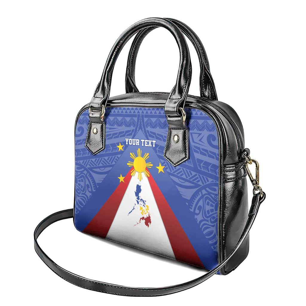 Personalized Pilipinas Eight-Rayed Sun Shoulder Handbag Philippines Map With Polynesian Style