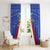 Personalized Pilipinas Eight-Rayed Sun Window Curtain Philippines Map With Polynesian Style