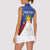 Personalized Pilipinas Eight-Rayed Sun Women Sleeveless Polo Shirt Philippines Map With Polynesian Style