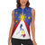 Personalized Pilipinas Eight-Rayed Sun Women Sleeveless Polo Shirt Philippines Map With Polynesian Style