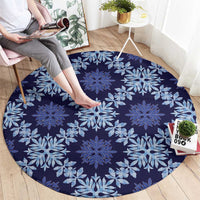 Palaka Hawaiian Quilt Seamless Pattern Round Carpet - Polynesian Pride
