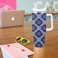 Palaka Hawaiian Quilt Seamless Pattern Tumbler With Handle - Polynesian Pride