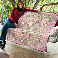 Squares Maile Leaf Quilt Pink Palaka Hawaiian Quilt Pattern - Polynesian Pride