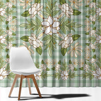 Squares Maile Leaf Window Curtain Turquoise Palaka Hawaiian Quilt Pattern - Polynesian Pride