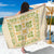 Squares Puakenikeni and Kalo Sarong Beige Palaka Hawaiian Quilt Pattern - Polynesian Pride