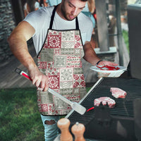 Mele Kalikimaka Hawaii Christmas Apron Aloha Spirit with Hawaiian Quilt Pattern - Polynesian Pride