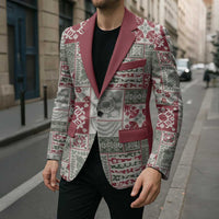 Mele Kalikimaka Hawaii Christmas Blazer Aloha Spirit with Hawaiian Quilt Pattern - Polynesian Pride