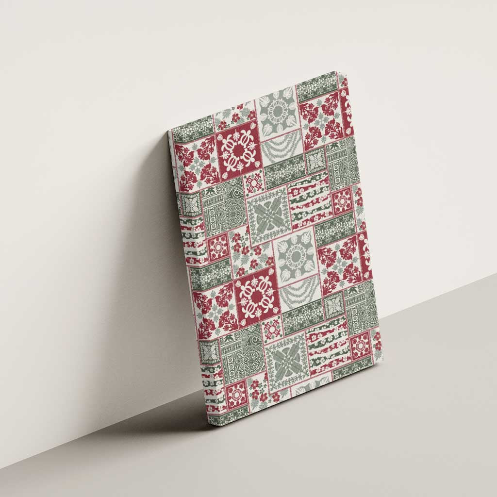 Mele Kalikimaka Hawaii Christmas Canvas Wall Art Aloha Spirit with Hawaiian Quilt Pattern - Polynesian Pride