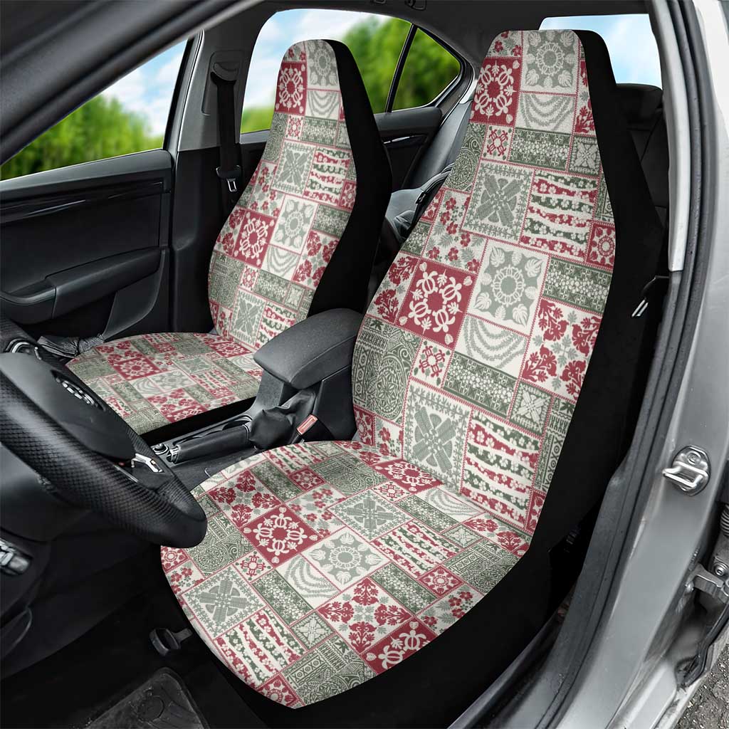 Mele Kalikimaka Hawaii Christmas Car Seat Cover Aloha Spirit with Hawaiian Quilt Pattern - Polynesian Pride